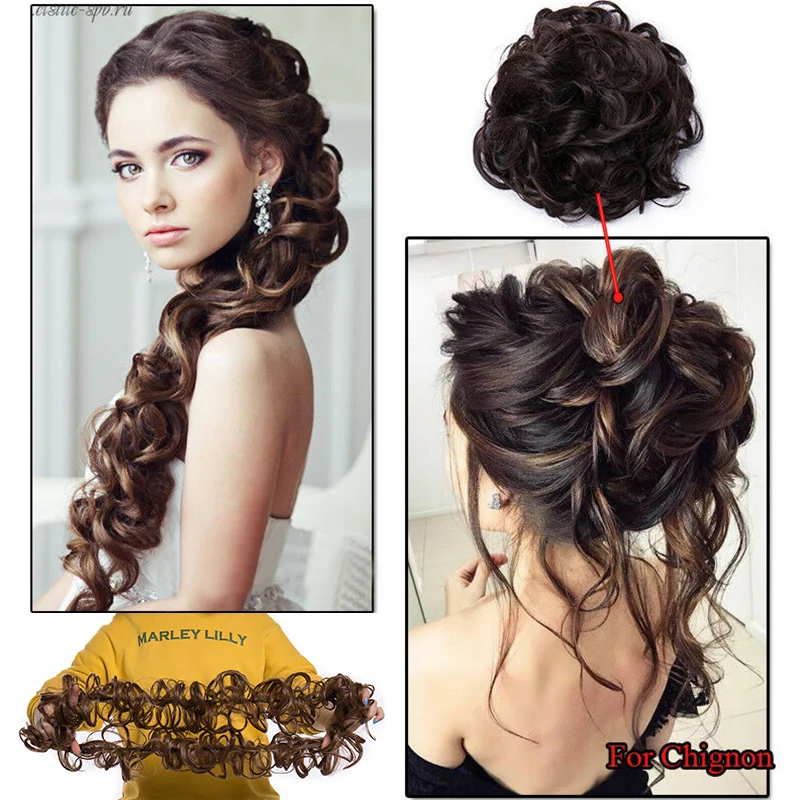 بينيهير الاصطناعية النساء Chignon فوضوي كعكة الشعر Scrunchy كعكة الشعر شريط مطاطي هيرباند هيربيسي أوبدو Chignon دونات الأسطوانة
