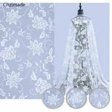 Lychee Life 1 ярд 3D белая кружевная отделка, Водорастворимая Вышивка, кружевная ткань для рукоделия, Свадебный пошив костюма, рукоделие