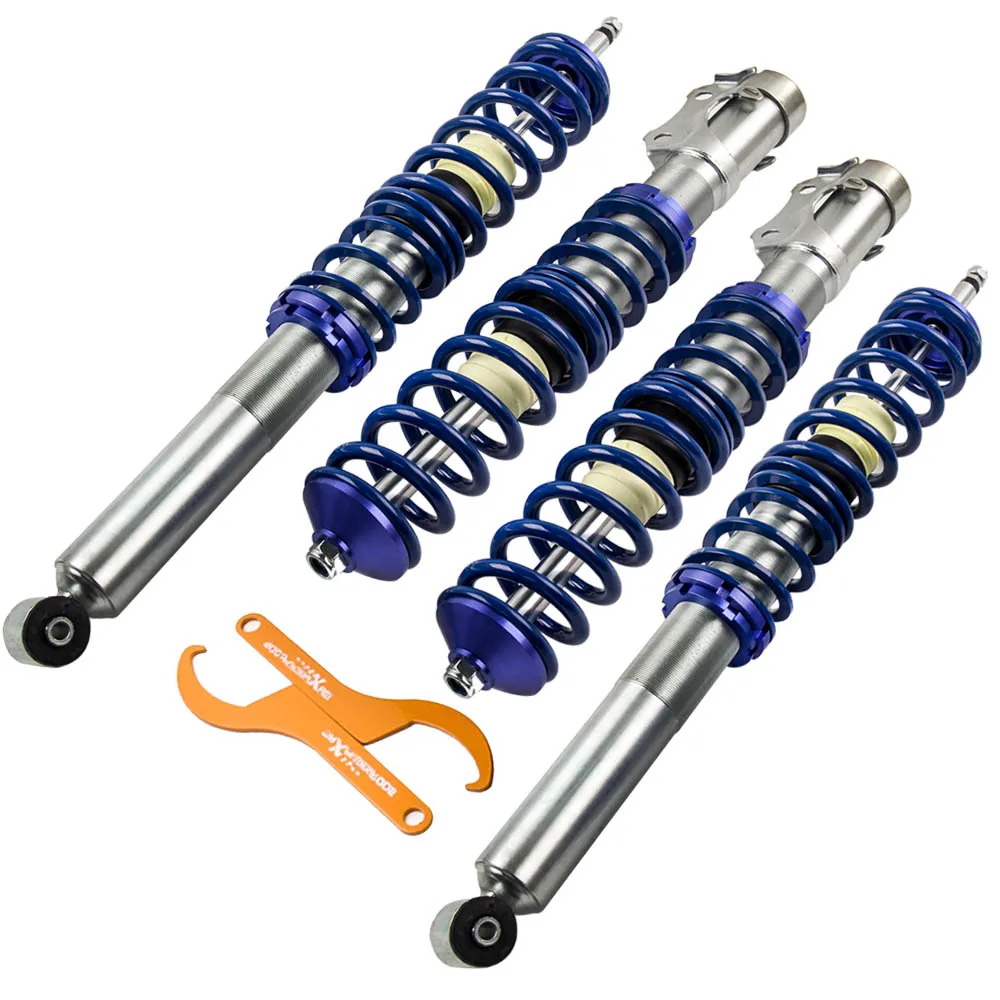 Полный комплект синего цвета Coilover для VW Golf Mk2 Mk3 подвесная стойка понижения койлов