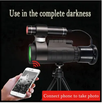 

40x60 Monocular Night Vision Scope Infrared Digital Camera Connect Cellphone Photography Multi-function Night Viewer Telescope