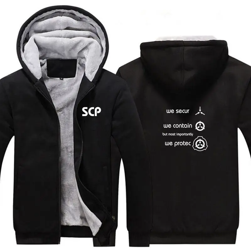 SCP специальное предложение для мужчин t proceds Foundation утолщаются толстовки с капюшоном Косплей Костюм зимнее теплое пальто с капюшоном мужская одежда - Цвет: 26