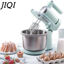 JIQI электрический пищевой миксер 9 скоростей 4L стол и блендер на стойке из нержавеющей стали смеситель для теста взбивание сливки яиц машина ЕС