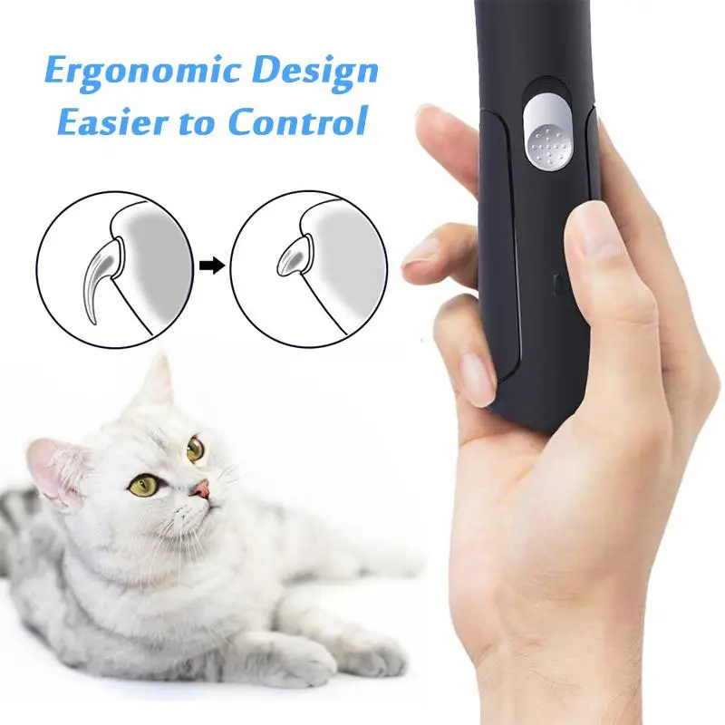 Rechargeable Dog Nail Grinders Professional Electric Dog Cat Nail Clippers Mute Painless Pet Paw Nail Grooming Tool Replacement