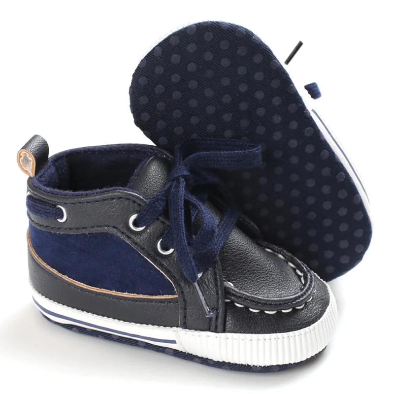 Детская обувь, новые осенне-весенние наборы для новорожденных обувь для мальчиков из искусственной кожи, для детей мокасины Повседневное