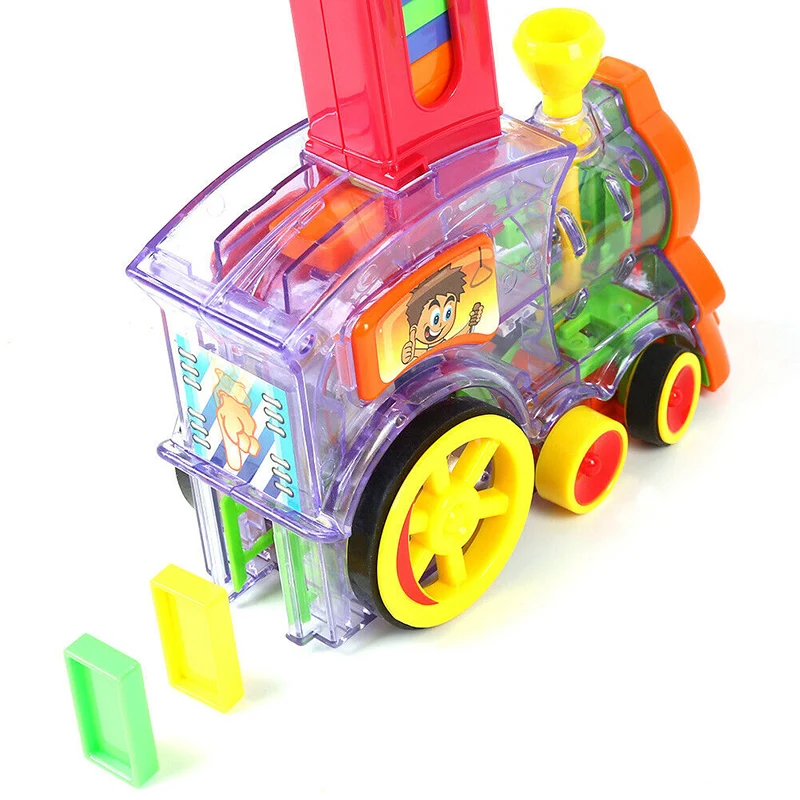 

Domino Rally Electronic Train Model Colorful Toy Set Girl Boy Children Kids Gift DTT88