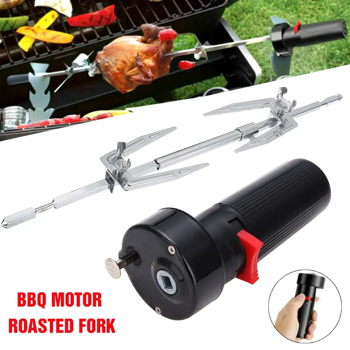 USB Electric Barbecue Grill Rotator Motor Engine BBQ Roast Bracket Tools Access 
