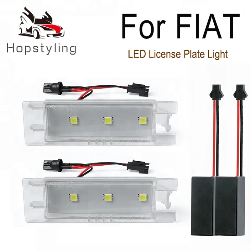 

2x LED Number License Plate Light Lamp Assembly For Fiat Tipo Multipla 500L PUNTO 188 Brava Croma Linea Doblo Marea Grande Punto