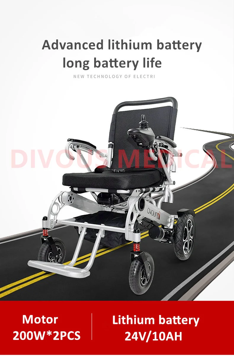 Hospital Care Folding Electric Lithium Battery Wheelchair Adult Power Wheel Chair