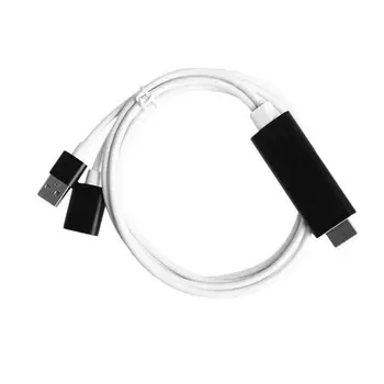 

1M 3 in 1 USB Female to HDMI Male Charger Cable Splitter Adapter for Windows and Android