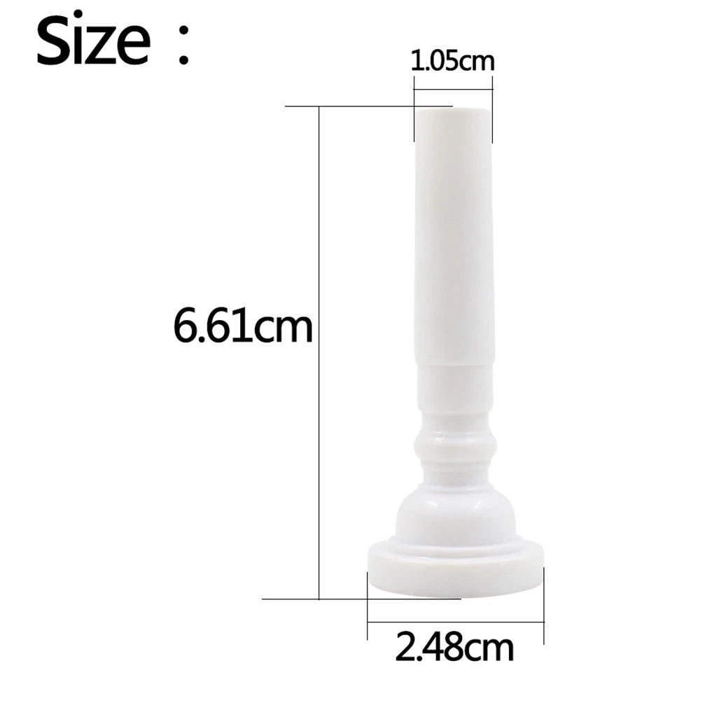 High Quality ABS Plastic Trumpet Mouthpiece 7C Size Trumpet Instrument Accessories Black/White