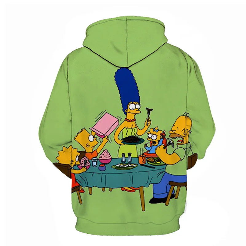 Симпсон Толстовка 3D свитшот с принтом толстовки с капюшоном, детская одежда в стиле «хип-хоп» смешная Осенняя уличная одежда толстовки с капюшоном свитер, пуловер, свитер