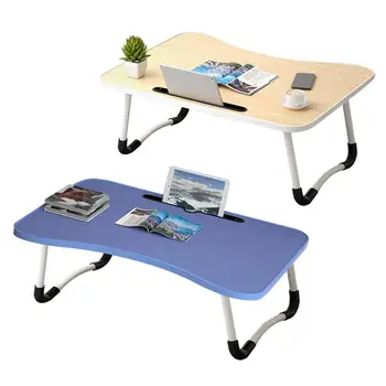 

Laptop Desk Foldable Portable Bed Table Multifunction Tray with Non-slip Cotton Pads for Home Camping