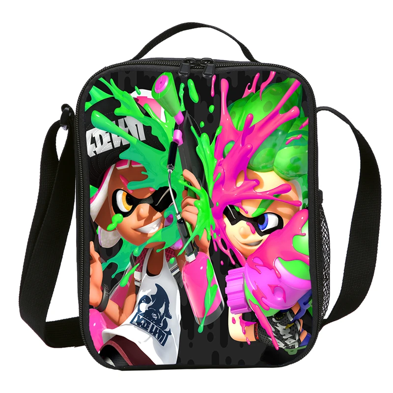 Splatoon 2 сумки для ланча игра термоизолированная сумка с охладителем сумка Bento мешок контейнер школьная еда сумки для хранения на плечо