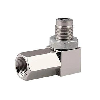 

90 Degree CEL Check Engine Light Bungs Oxygen O2 Sensor Socket Real Mini Catalytic Converter 201 Stainless