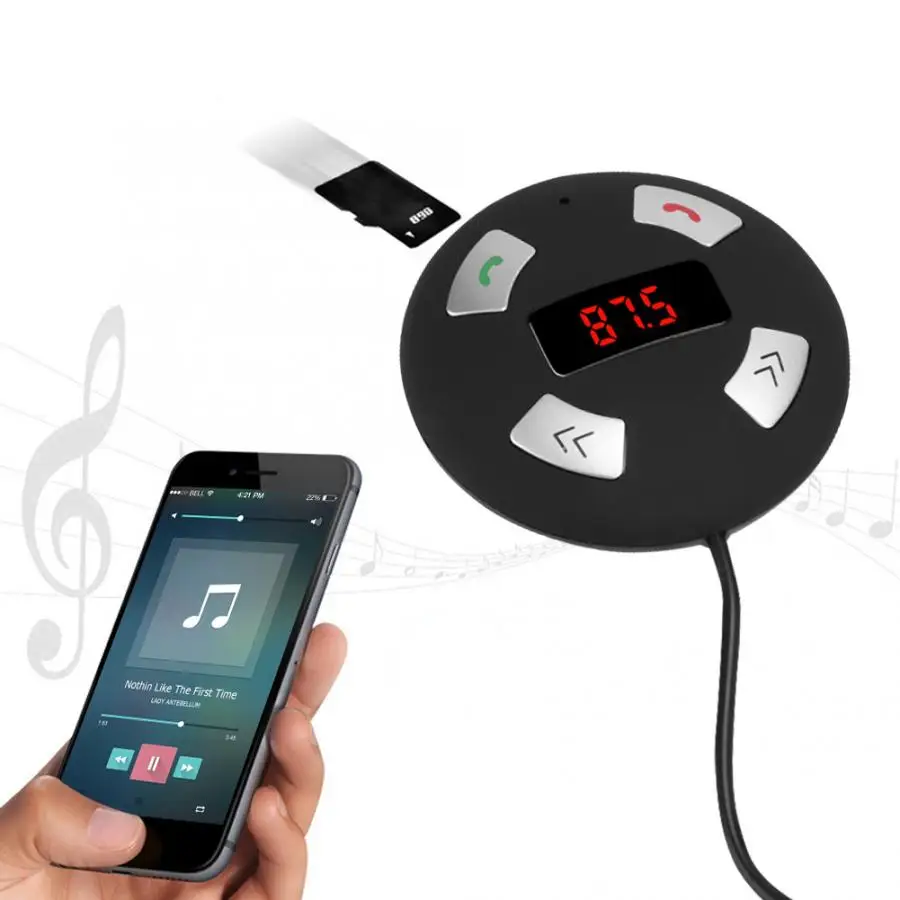 Беспроводной Bluetooth 3,0 MP3 плеер Hands Free вызов автомобильный fm-передатчик аудио музыкальный адаптер Горячий