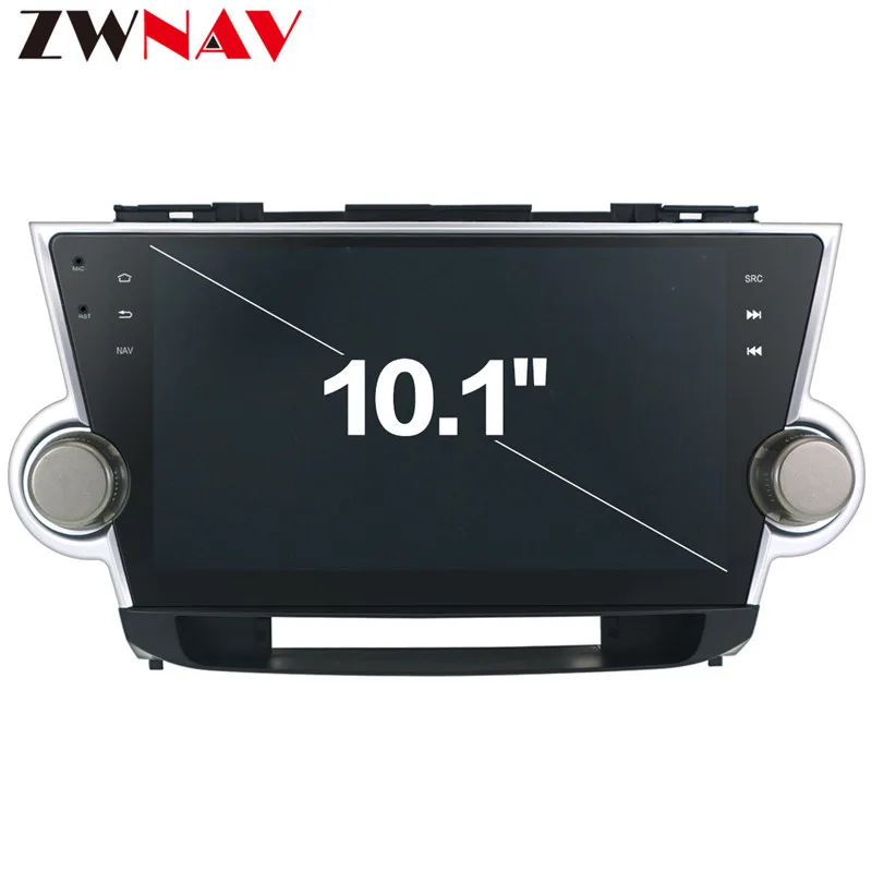 Android 8,0 ips 8 ядерный 4+ 32 ГБ Автомобильный gps навигатор Авторадио Стерео без DVD плеер головное устройство для Toyota Highlander 2007-2013