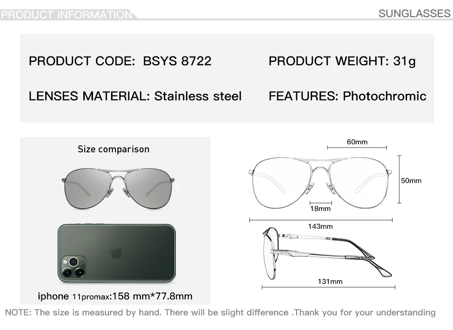 Мужские поляризованные солнцезащитные очки CAPONI с эффектом обесцвечивания, высокое качество, металлические очки, Мужские Винтажные Солнцезащитные очки Avation для женщин, UV400, BS8722