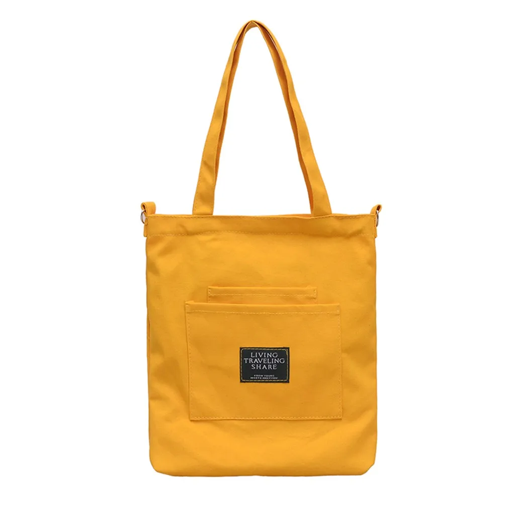 Женская простая сумка для покупок Женская тканевая многоразовая складная эко-сумка-мешок, сумка через плечо Экологичные сумки для