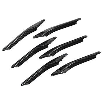

Black Carbon Fiber Texture Side Air Vent Fender Cover Trim Sticker Fit for Maserati Ghibli 2014-2018 (6Pcs/ Pack)