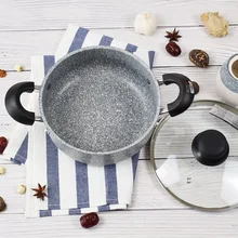 Mylifeюнит антипригарный японский медицинский каменный суповый горшок 20 см без дыма с большой бакелитовой ручкой суповые кастрюли