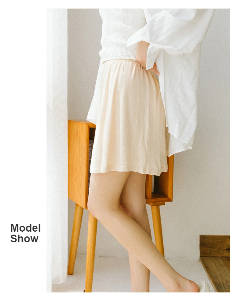 Inner petticoat white Hanfu elastic waist bottoming skirt modal underskirt for dress 40cm 50cm 60cm black half slip A line new