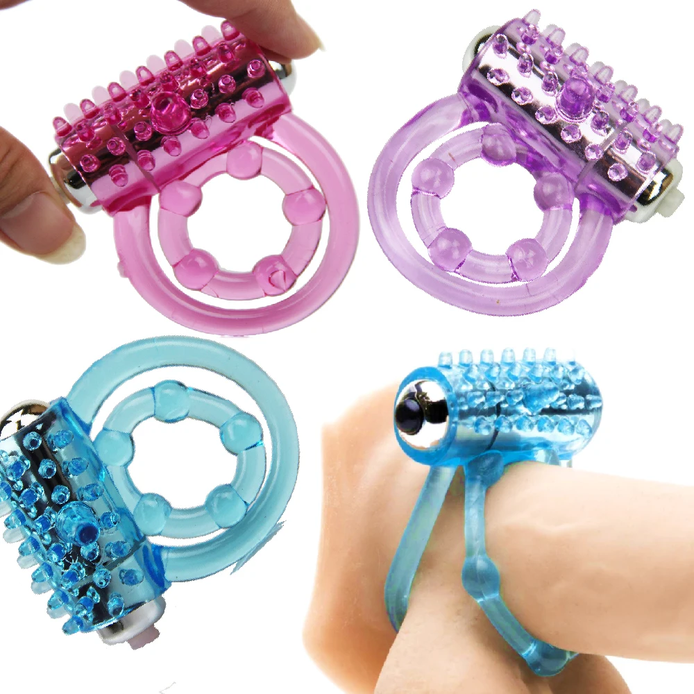 Sex Toy For man Double rings vibrator waterproof clitoris Massager masturbation Vibrating lasting cocking delay ejaculation vibe | Красота и