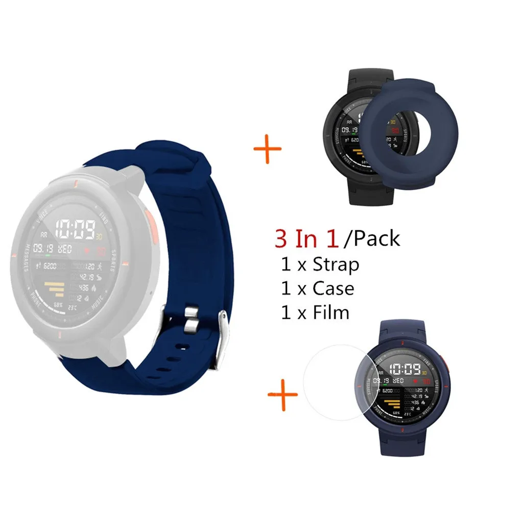 CARPRIE силиконовый ремешок для часов чехол для Huami Amazfit Verge с защитой экрана Модный Спортивный регулируемый ремешок