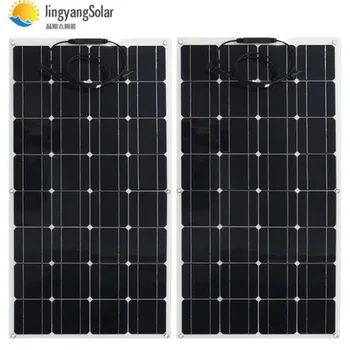 

200W Watt Solarcity Solar Panel 12V Flexible Monocrystalline Cell Off Grid RV Marine 2pcs 100w flexible panel solar