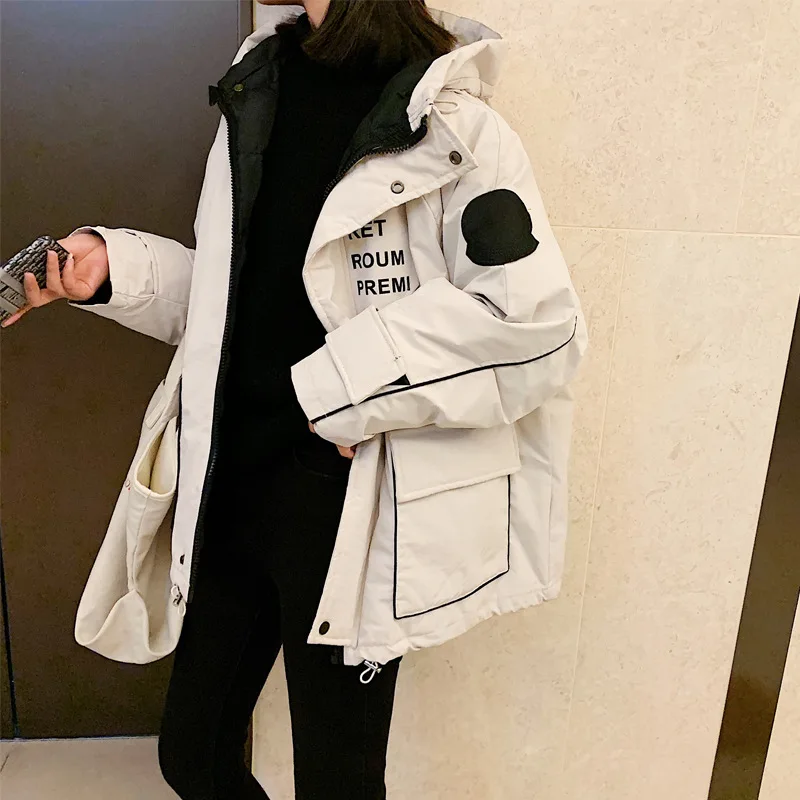 

Photo Shoot New Style down Jacket Student Oversize Military Cotton Coat Men And Women Celebrity Style Cotton Coat