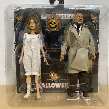 

Laurie Strode Figure Toys DR.Loomis Figure NECA Emergency Halloween Ⅱ Michael Myers Figures Toy Doll Christmas Gift 2pcs/set