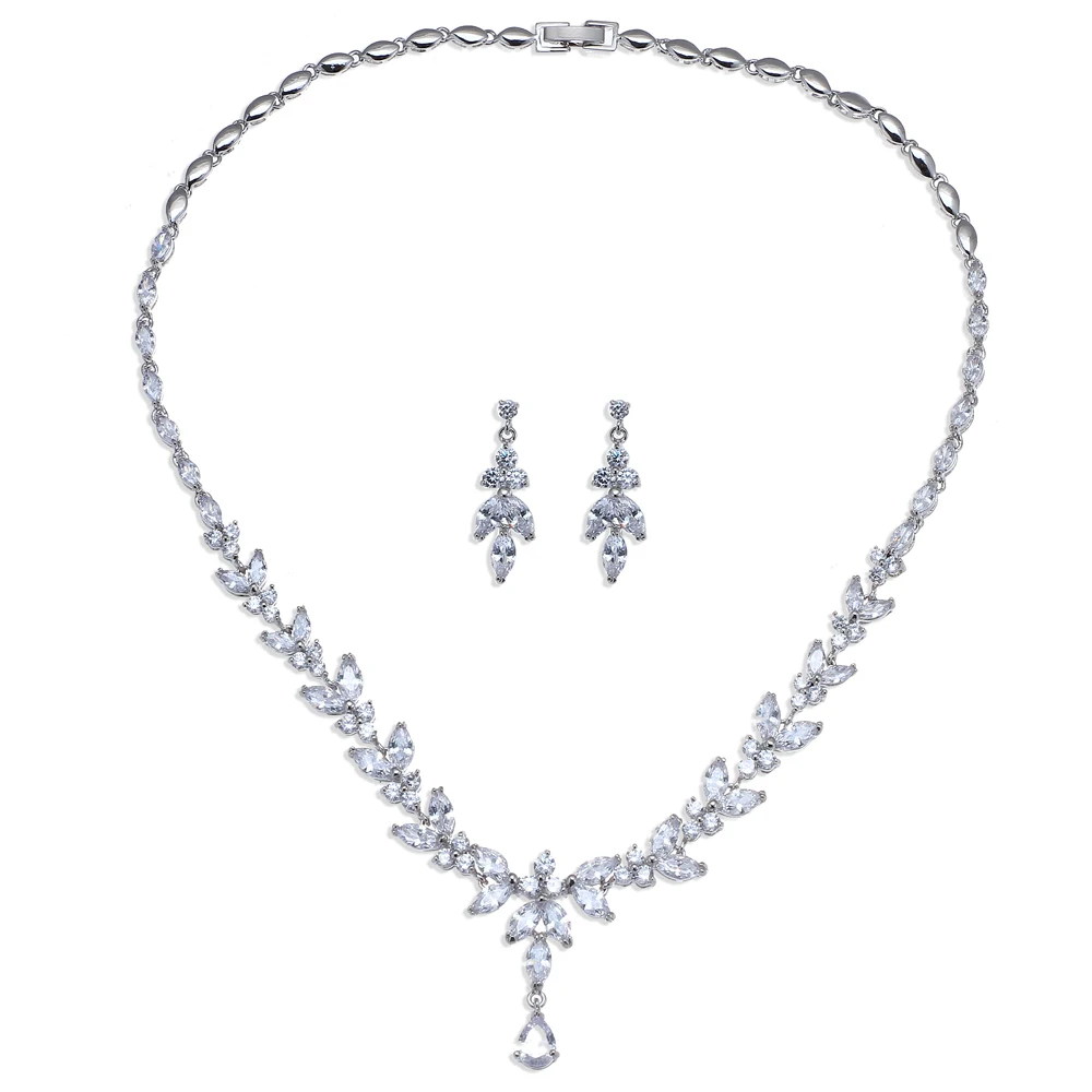 Emmaya Exquisite Jewelry Sets For Women Wedding Party Accessories Cubic Zircon Stud Earrings & Necklace Gift 6 Emmaya Exquisite Jewelry Sets For Women Wedding Party Accessories Cubic Zircon Stud Earrings & Necklace Gift 6