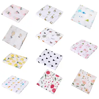 

Soft Muslin Baby Swaddles Newborn Wrap Blankets Bath Gauze Infant Sleepsack Mat