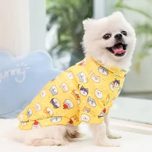 Printed Pet Clothes Plus Fluffy Clothes Spring and Autumn and Winter Pullover Dog and Cat Clothes Puppy Clothes Cat Clothes
