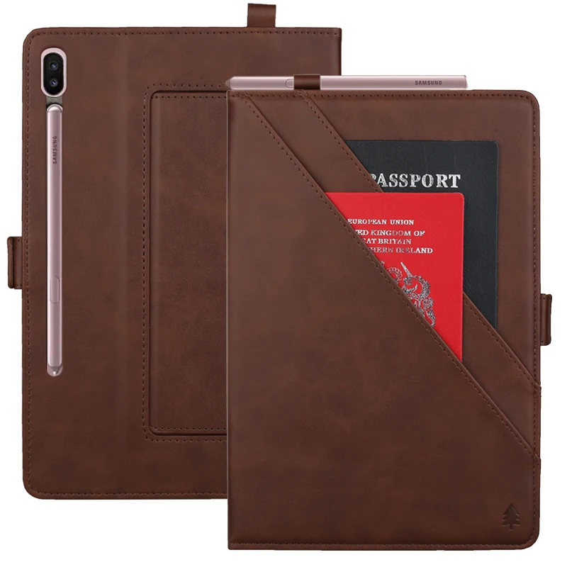 

Multifunction Double Stand Leather Case for Samsung Galaxy Tab S6 10.5 T860 Business Flip Wallet Smart Cover for Samsung T865