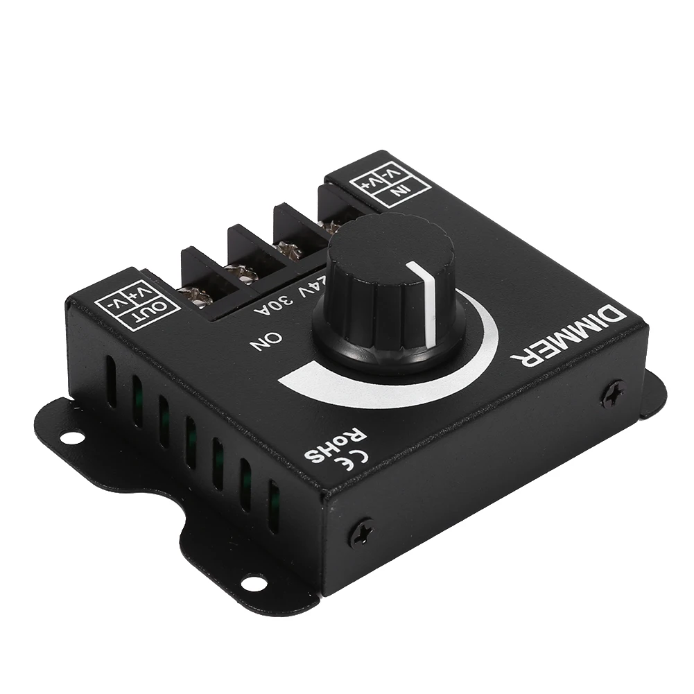 

12V-24V 30A Led Switch Dimmer Controller Manual Operation For Strip Led Single Color Led Lamp With Knob Switch Dimmer Adjustable