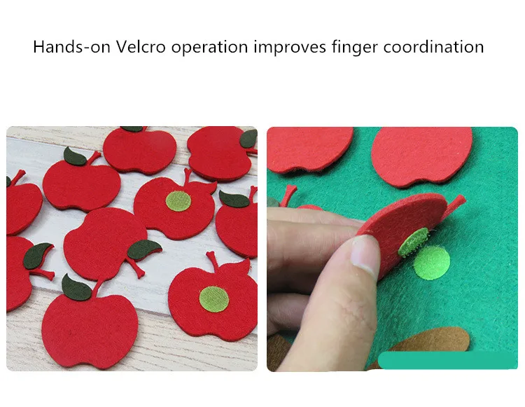 Montessori Teaching Aids Apple Trees Math Toys Teaching Kindergarten manual DIY Weave Cloth Early Learning Education Toys