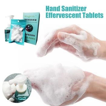 

10Pcs Instant Hand Wash Foam DIY Natural Foaming Hand Sanitizer Effervescent Tablets Antibacterial Disinfectant Cleaning Tablets