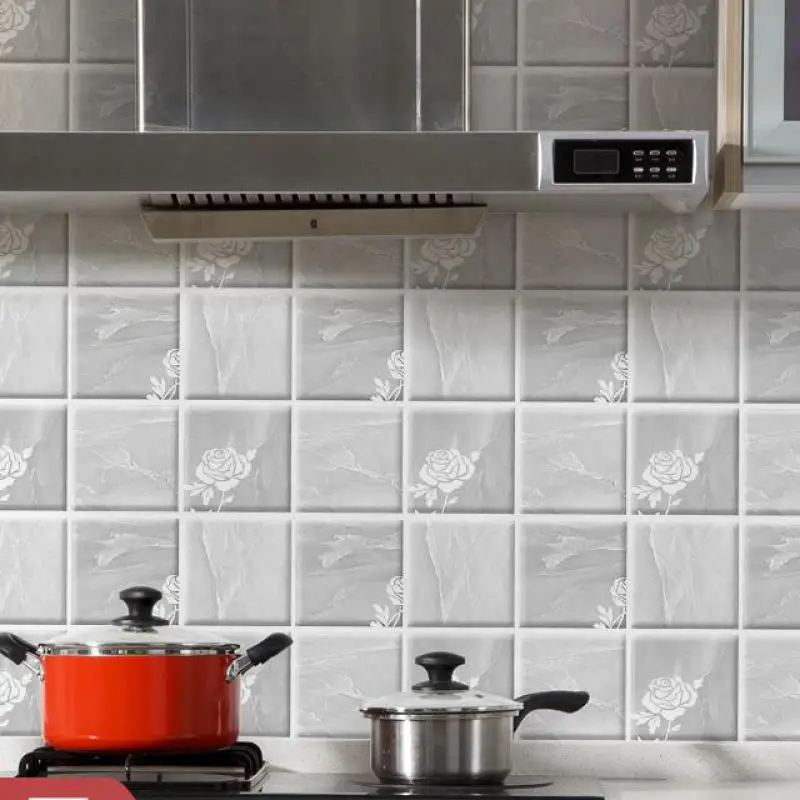 Наклейка на зеркало для кухни, наклейка на стену, 3d Бумага для стен, Decorativo Adhesivo Para Cocina, клейкая бумага для детей, рулоны - Цвет: 0.6m  10m