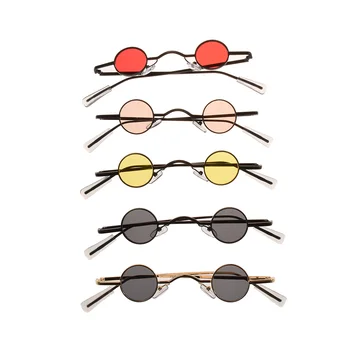 

Retro Mini Sunglasses Round Men Metal Frame Gold Black Red Small Round Framed Sun glasses For Women eye care Accessories
