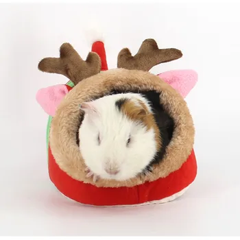 

@HE Small Hamster Cute nest Rabbit Squirrel Guinea Pig Mini Small Animals Warm Cartoon Shape Sleeping Bed House