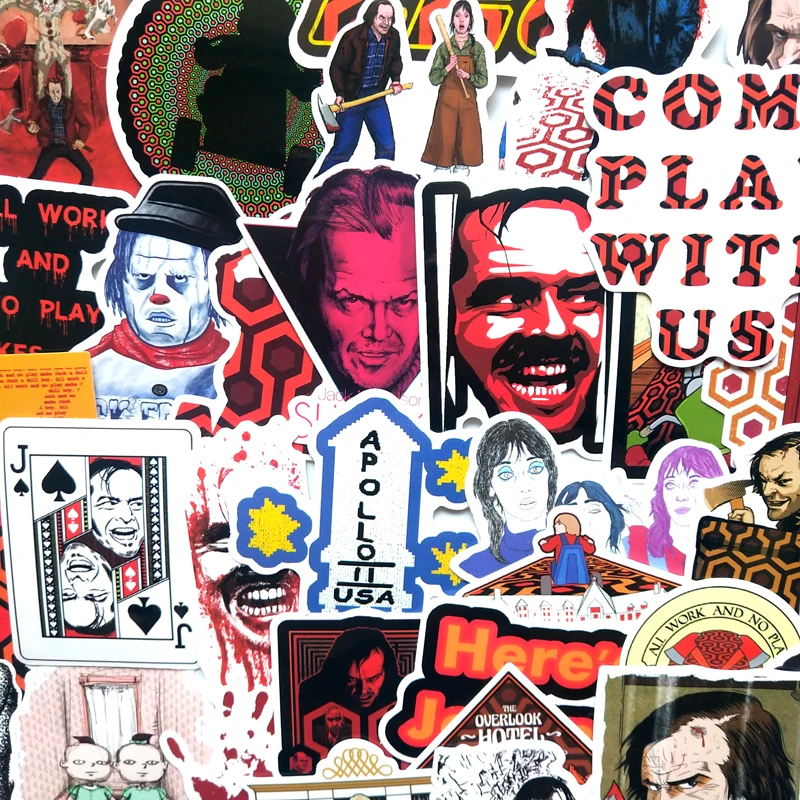 

TD ZW 45pcs/lot The Shining Stickers Brand New Stickers on Laptop Guitar Car Luggage Skateboard Computer Stickers decal sticker