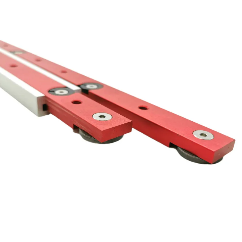 Durable T Tracks Hardware Red Woodworking T Slot Slider Practical Pusher Modification Metal Miter Tool Bar Limit