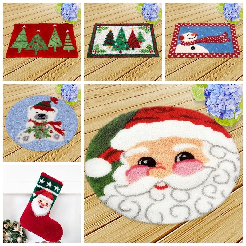 DIY Carpet Embroidery Latch Hook Rug Kits Fomiaran For Needlework Crochet Cross Stitch Knitted Christmas Decors | Дом и сад