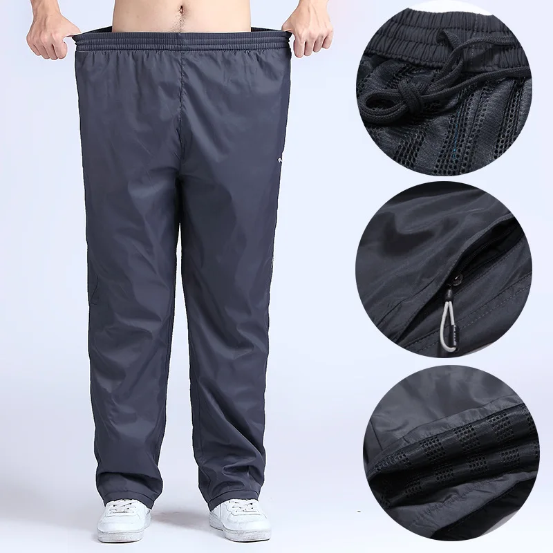 

4XL-6XL Men Cycling Pants Fitness Plus Size Sport Leggings Elastic Drawstring Bodybuilding Jogging Sportswear Gym Trousers Hot