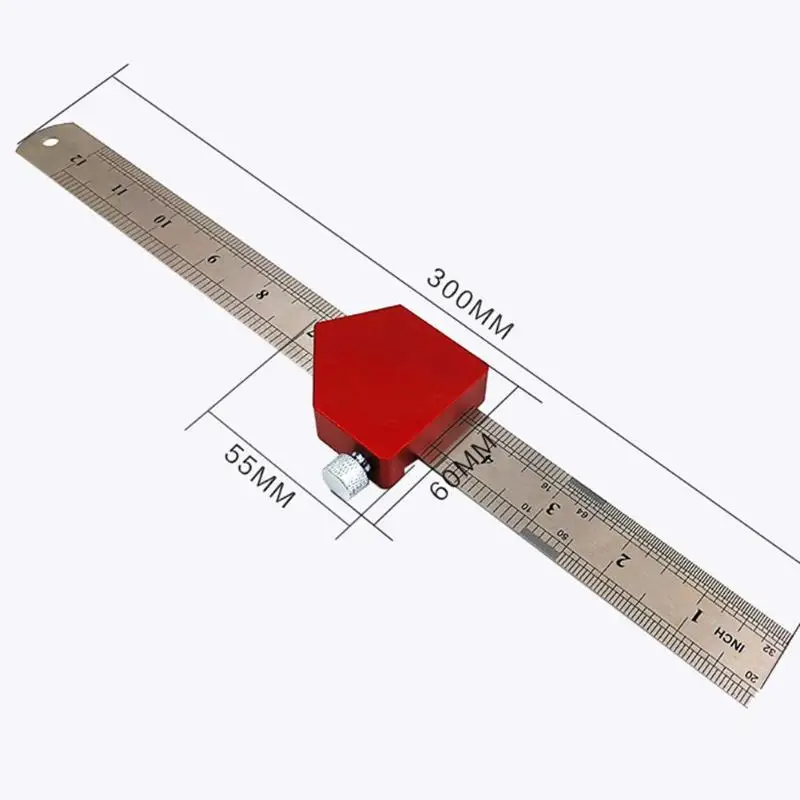 Деревообрабатывающая линия Scriber Gauge стальная линейка для столярных работ DIY измерительные инструменты удобно для значительно повышения эффективности