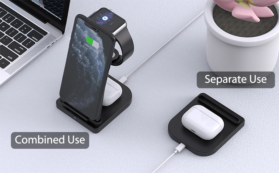Carregador sem Fio para Iphone Estação de Carregamento Rápido para Apple 3 em 1 Fdgao x xs xr 8 Iver se 6 5 4 3 2 Airpods Pro 15w qi 12 11 2 Cheap Carregadores sem Fio