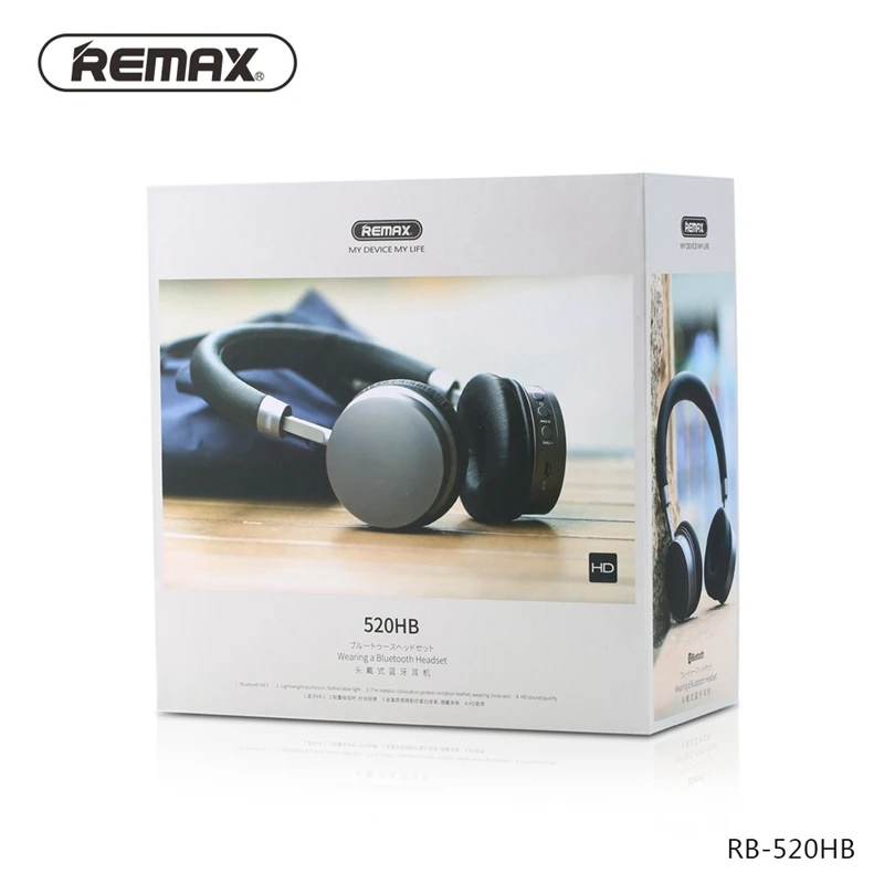 Remax Rb-520Hb Bluetooth V4.2 беспроводные наушники, стереонаушники с басами, удобные наушники с микрофоном для телефонов Iphone и Android