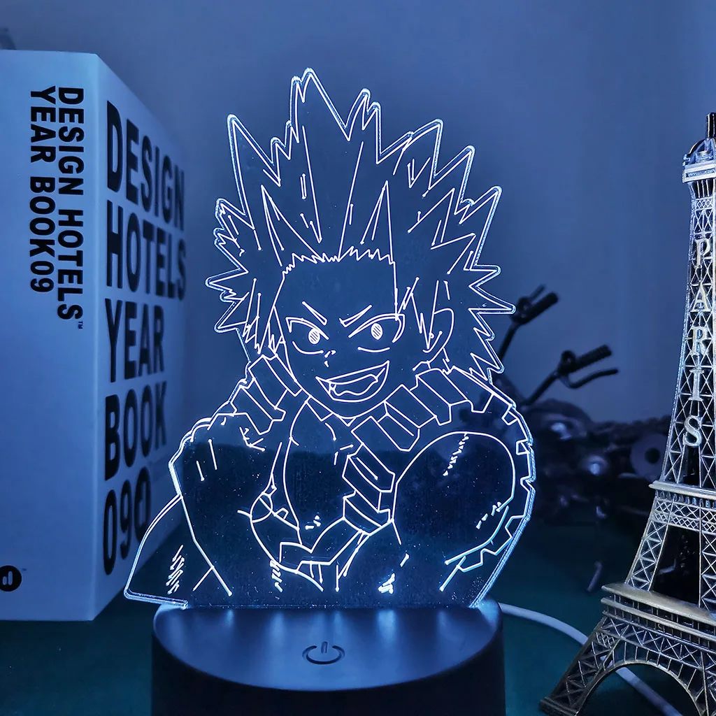 Anime My Hero Academia Led Night Light Eijiro Kirishima Lamp for Room Deco Birthday Gift Eijiro Kirishima Light My Hero Academia red night light