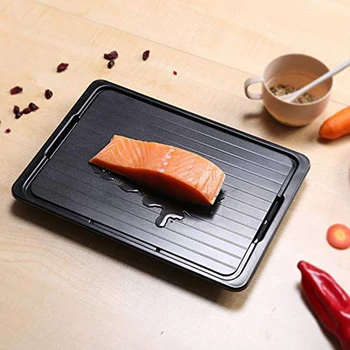 

Defrosting Tray Freeze Food Thawing Plate for Fast Quick Rapid Meat Defrosting, Chicken Fast Defrosting Tray with Cleaner Freeze