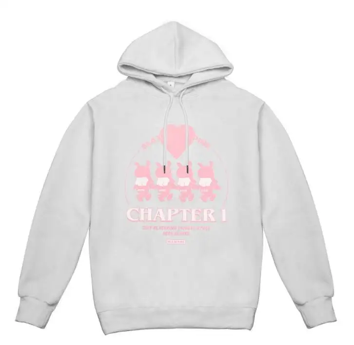 Новое поступление kpop черно-розовые флисовые толстовки с фотопринтом, унисекс модный пуловер Свободный черный/белый Свитшот
